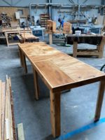 Banque d ' accueil faites en bois 100% récupéré de vieux meubles